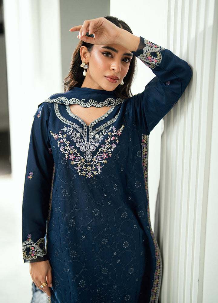 Virelle by Sahane Unstitched Embroidered Lawn 3 Piece Suit CG50008 Aster - Casual Collection