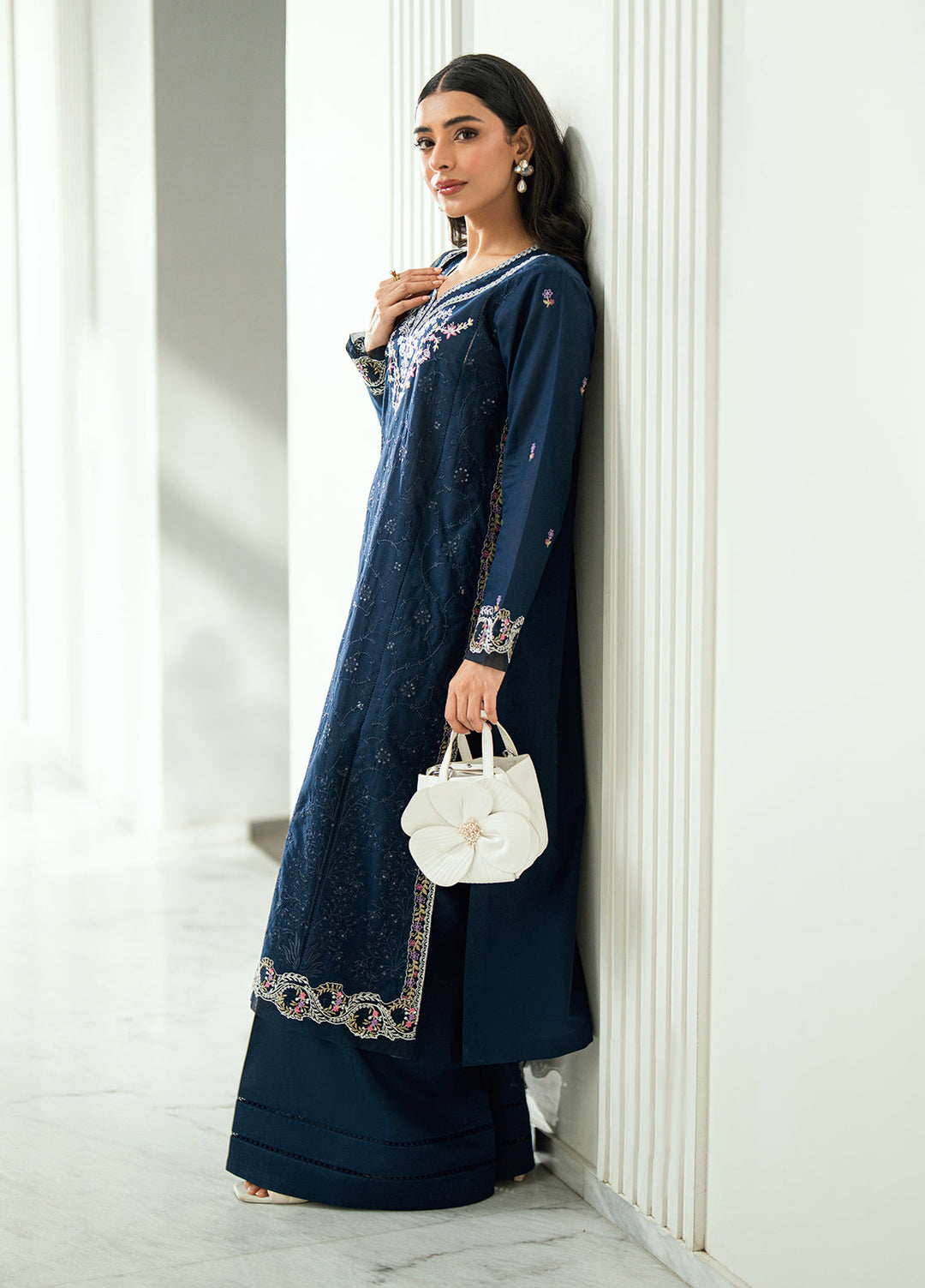 Virelle by Sahane Unstitched Embroidered Lawn 3 Piece Suit CG50008 Aster - Casual Collection