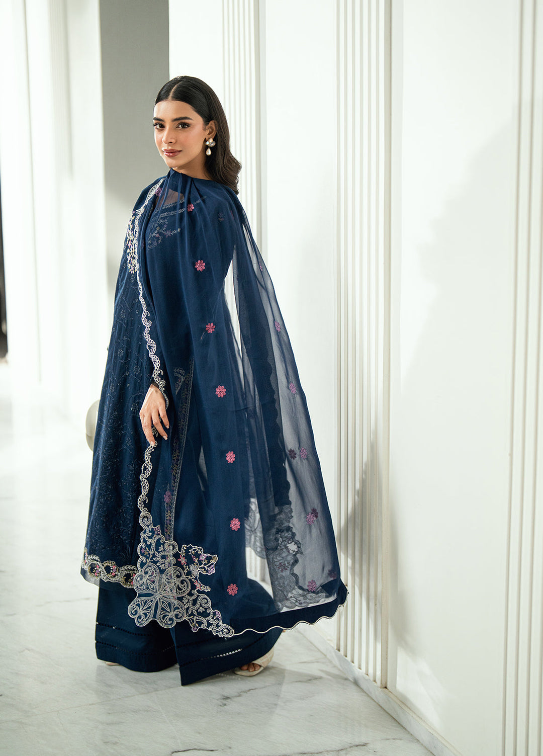 Virelle by Sahane Unstitched Embroidered Lawn 3 Piece Suit CG50008 Aster - Casual Collection