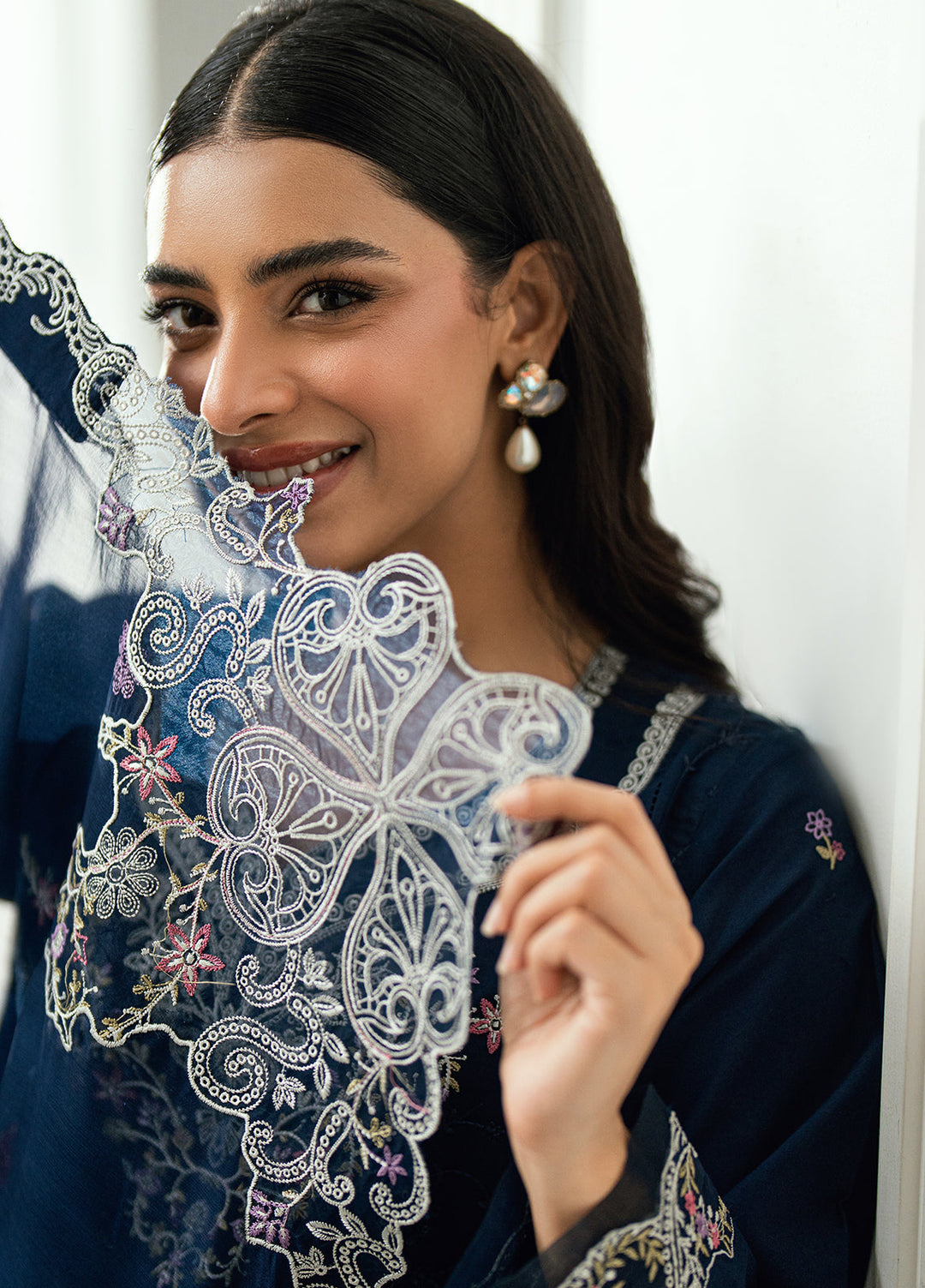 Virelle by Sahane Unstitched Embroidered Lawn 3 Piece Suit CG50008 Aster - Casual Collection