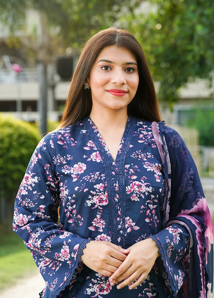 Ileen by naba bilal RTW Printed Lawn 3 Piece Suit IN26RPL Zinia - Casual Collection