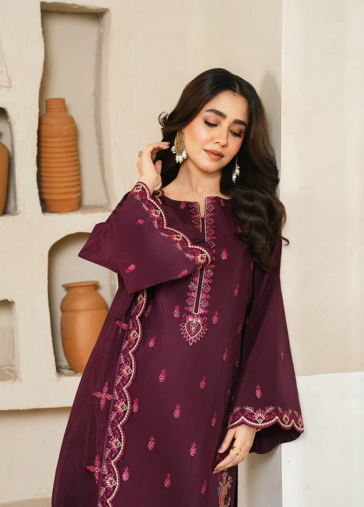Pashmire Women RTW Embroidered Raw Silk 3 Piece Suit Tasneem - Casual Collection