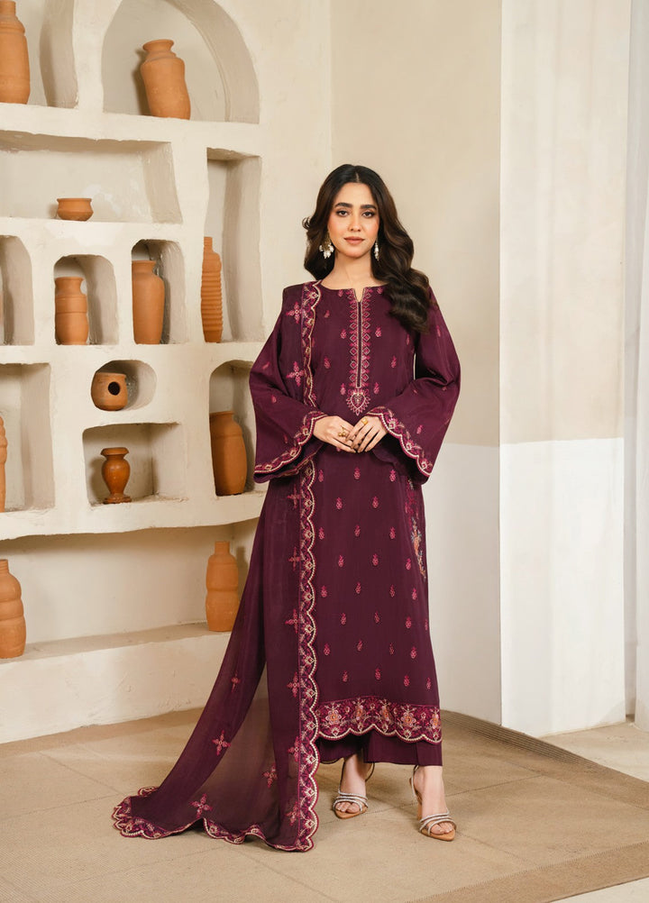 Pashmire Women RTW Embroidered Raw Silk 3 Piece Suit Tasneem - Casual Collection