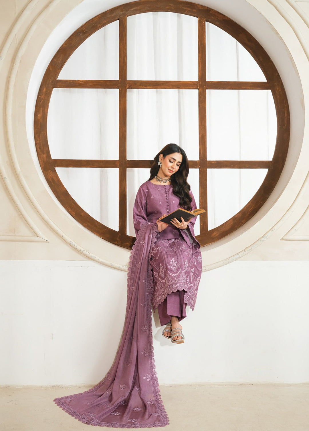 Pashmire Women RTW Embroidered Raw Silk 3 Piece Suit Zevar - Casual Collection
