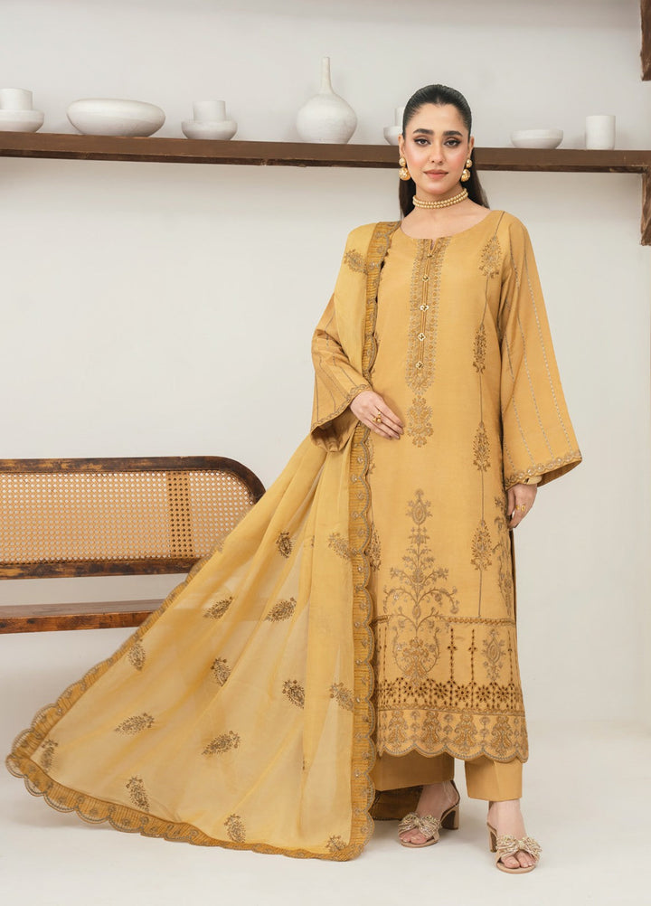 Pashmire Women RTW Embroidered Raw Silk 3 Piece Suit Azal - Casual Collection