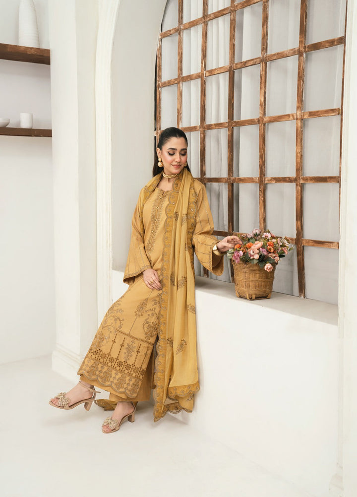 Pashmire Women RTW Embroidered Raw Silk 3 Piece Suit Azal - Casual Collection