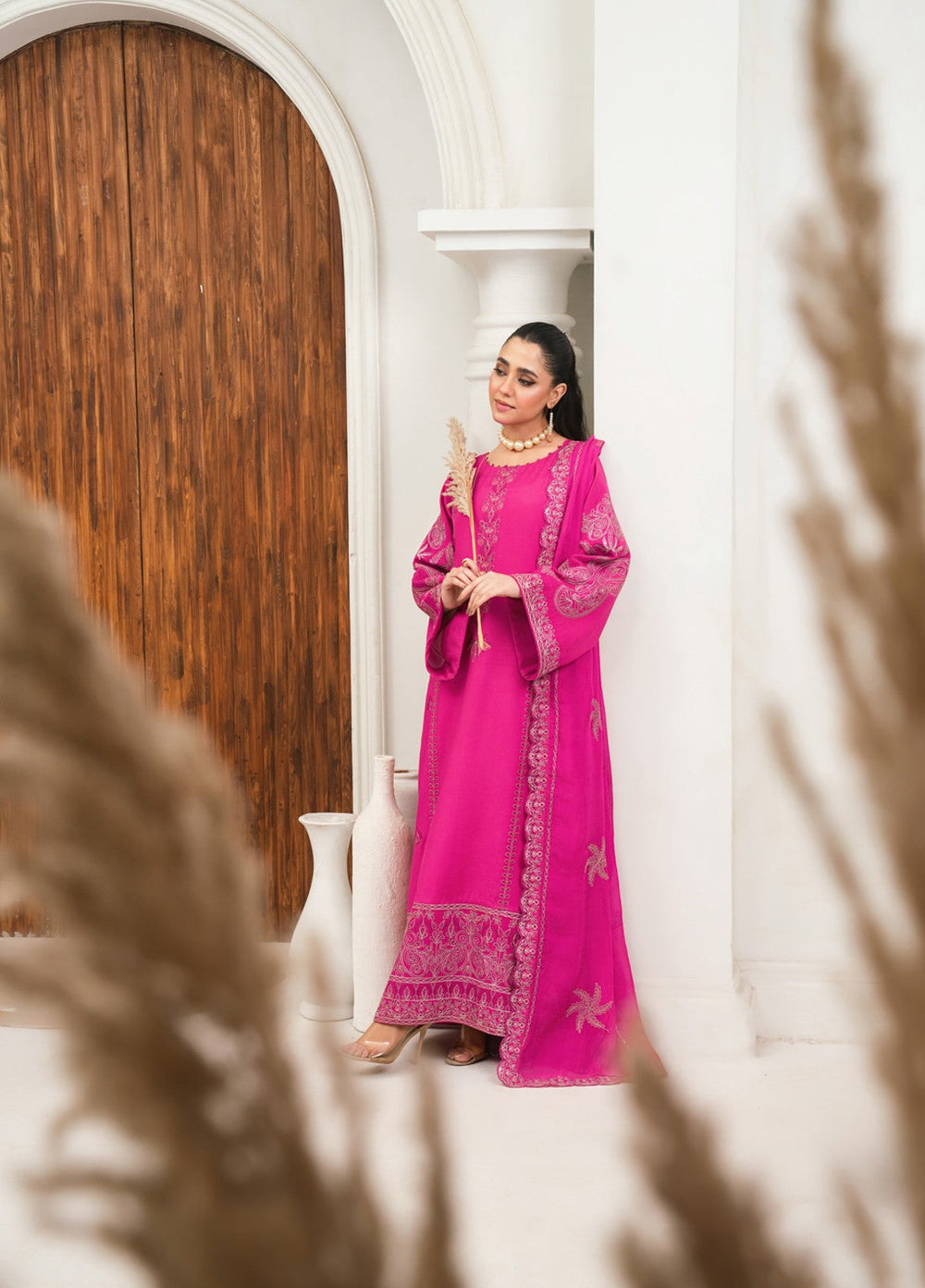 Pashmire Women RTW Embroidered Raw Silk 3 Piece Suit Ibtida - Casual Collection