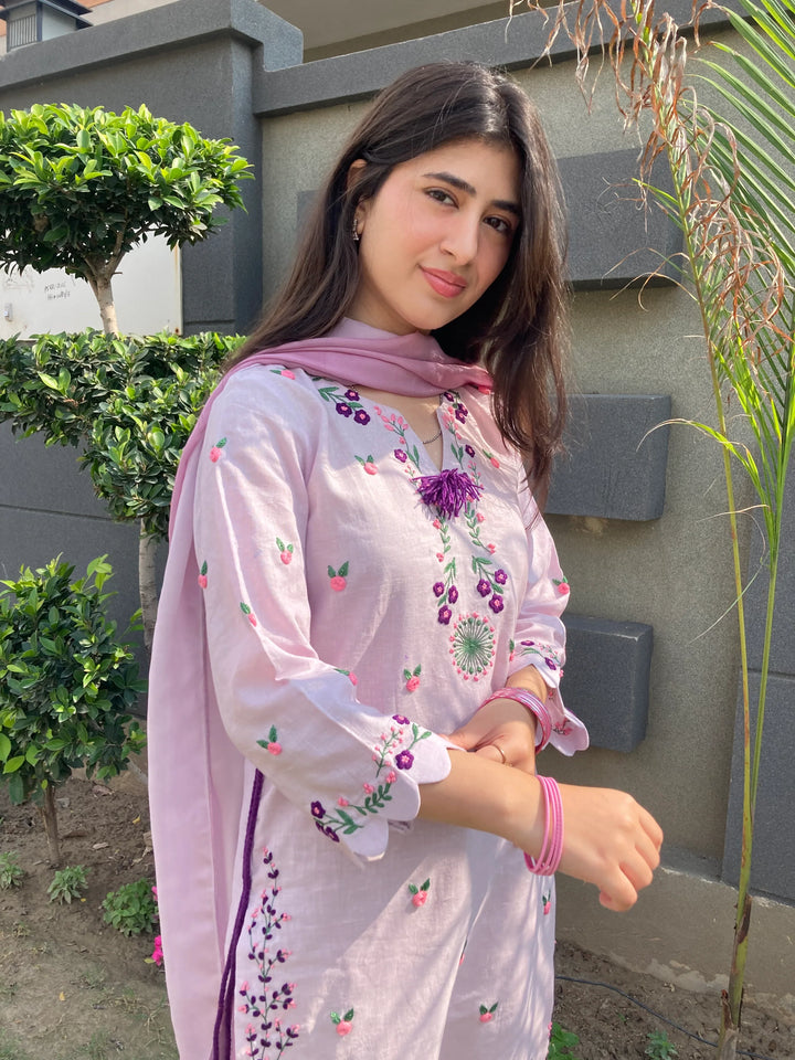 Syah Women RTW Embroidered Linen 3 Piece Suit Abeer Casual Collection
