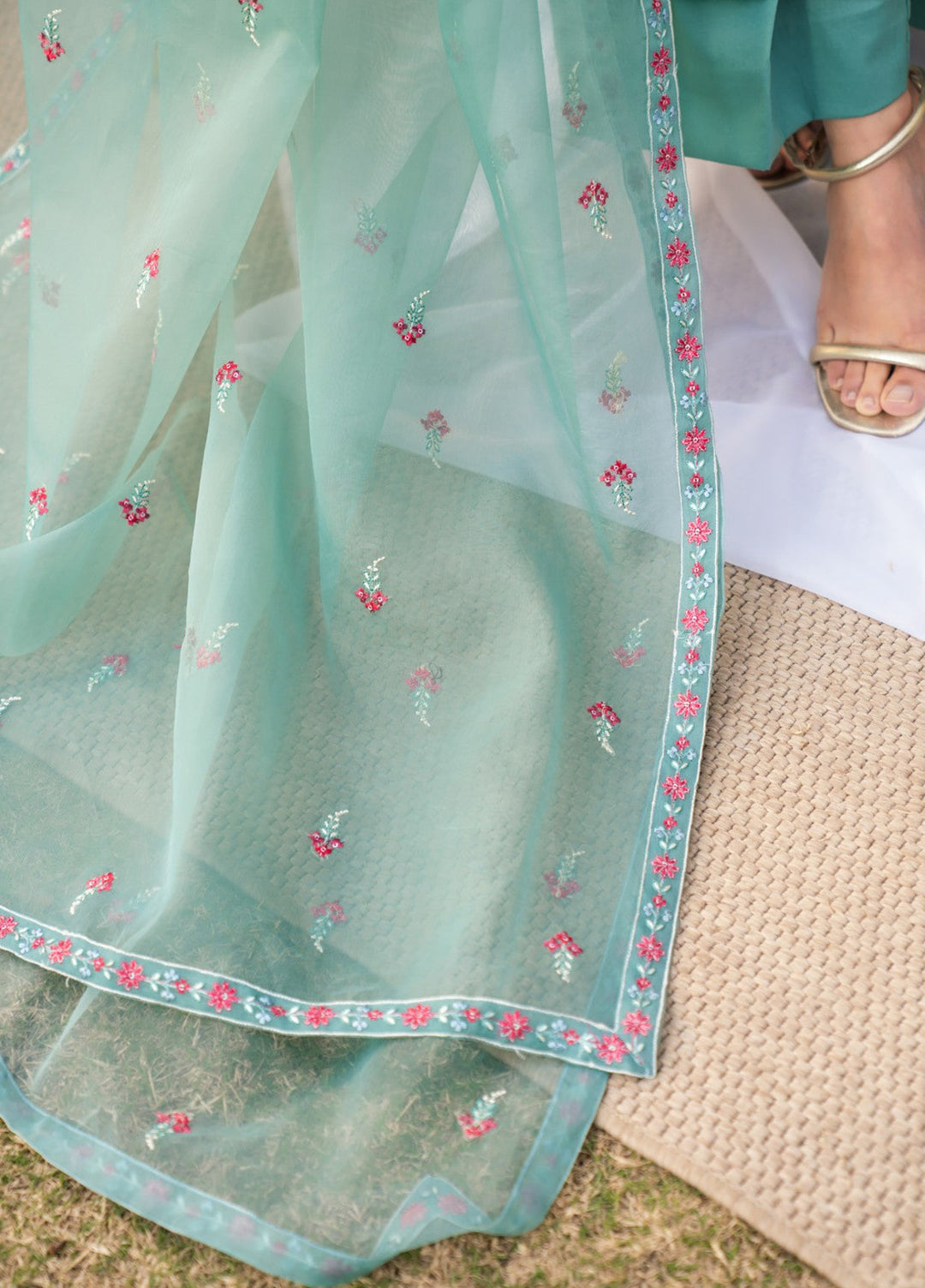 Pashmire Women RTW Embroidered Raw Silk 3 Piece Suit Gulnar - Festive Collection