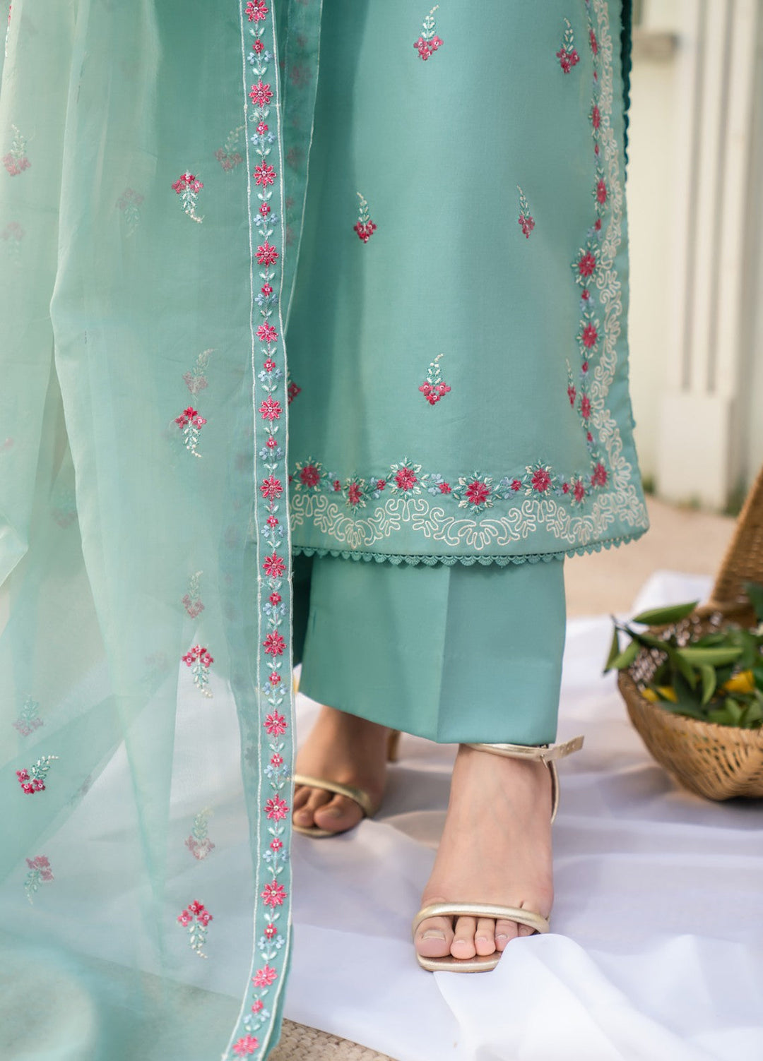 Pashmire Women RTW Embroidered Raw Silk 3 Piece Suit Gulnar - Festive Collection