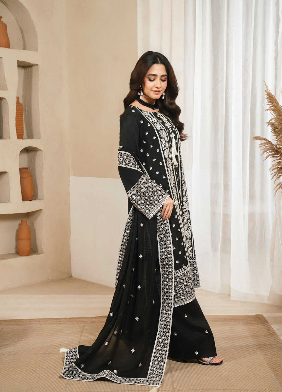 Pashmire Women RTW Embroidered Raw Silk 3 Piece Suit Jalwa - Casual Collection