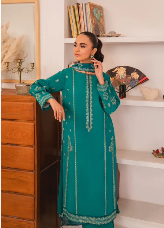 Jahanara by Pashmire Women RTW Embroidered Raw Silk 3 Piece Suit Esme Wedding Collection