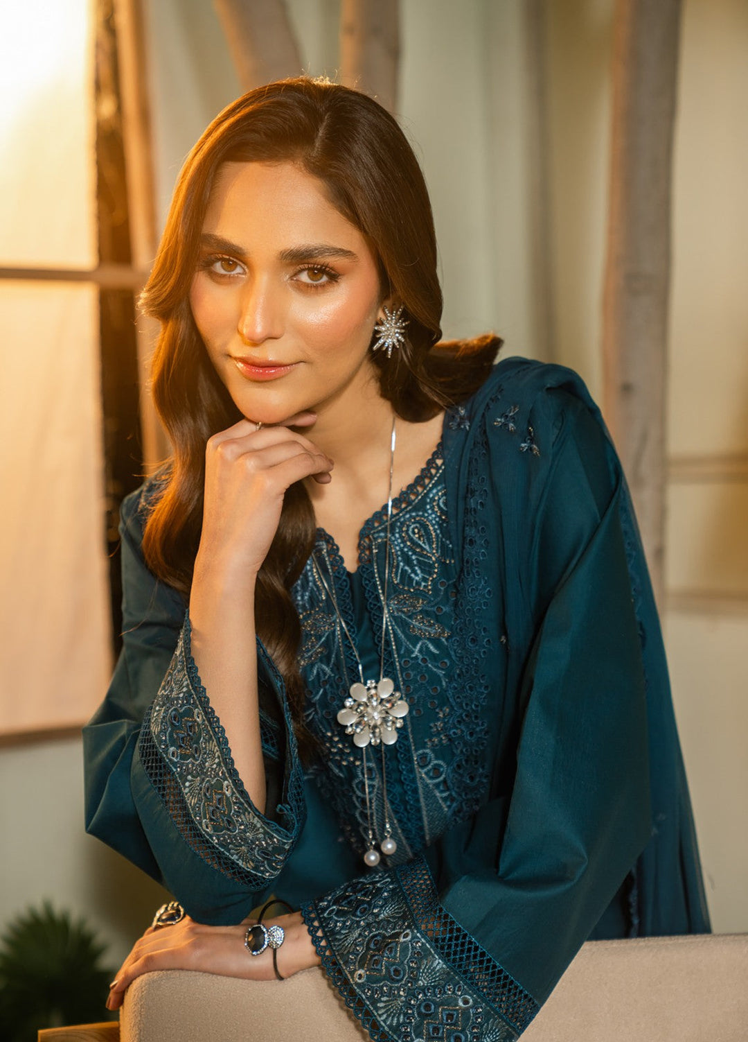 Pashmire Women RTW Embroidered Swiss Lawn 3 Piece Suit Nazaakat - Festive Collection