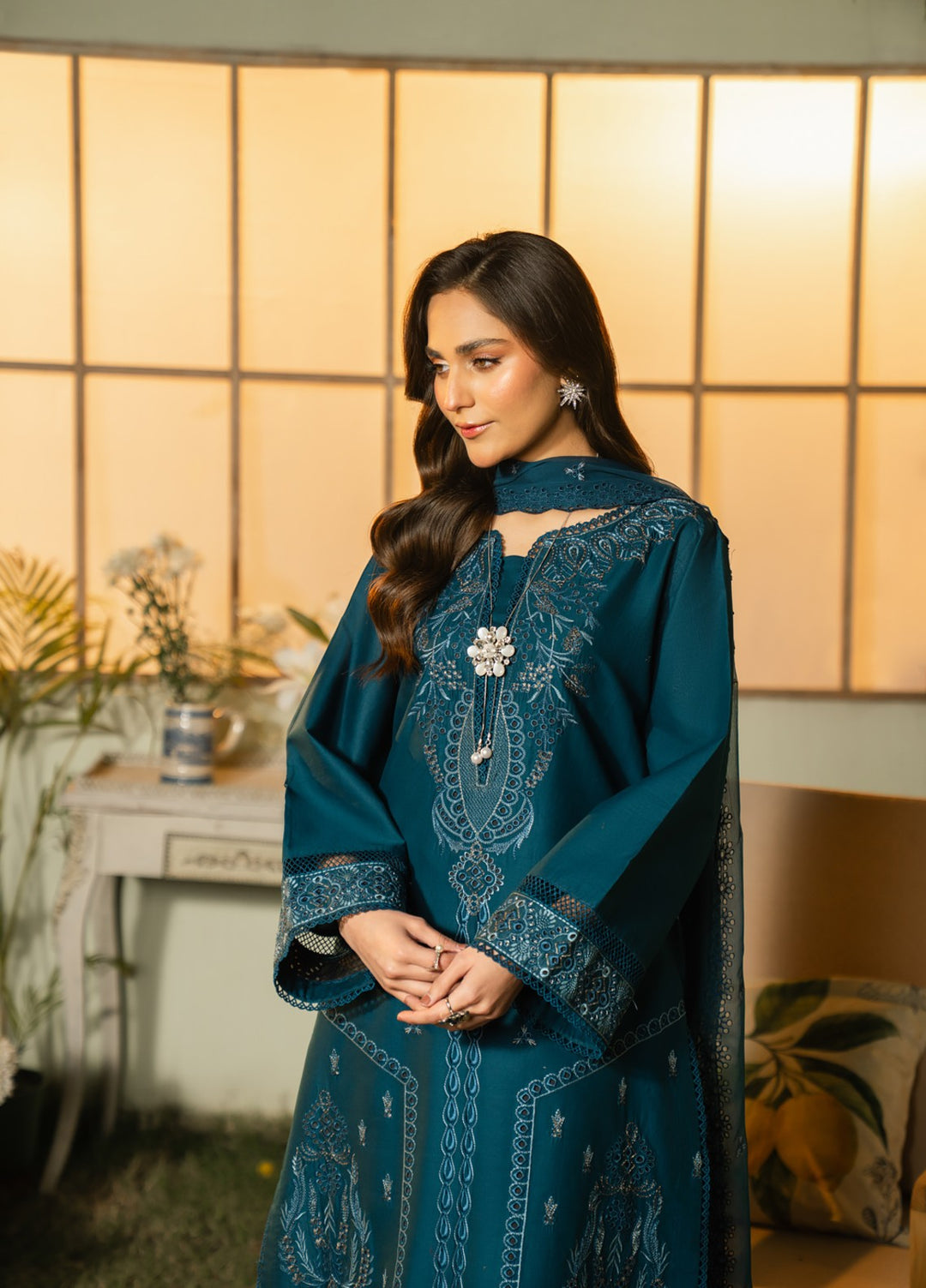 Pashmire Women RTW Embroidered Swiss Lawn 3 Piece Suit Nazaakat - Festive Collection