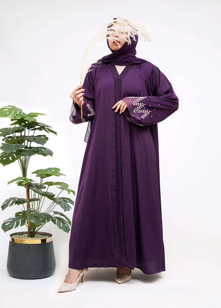 Esmira by Clarity Glam Women RTW Hand work Nada 2 Piece Abaya with Scarf Casual Collection