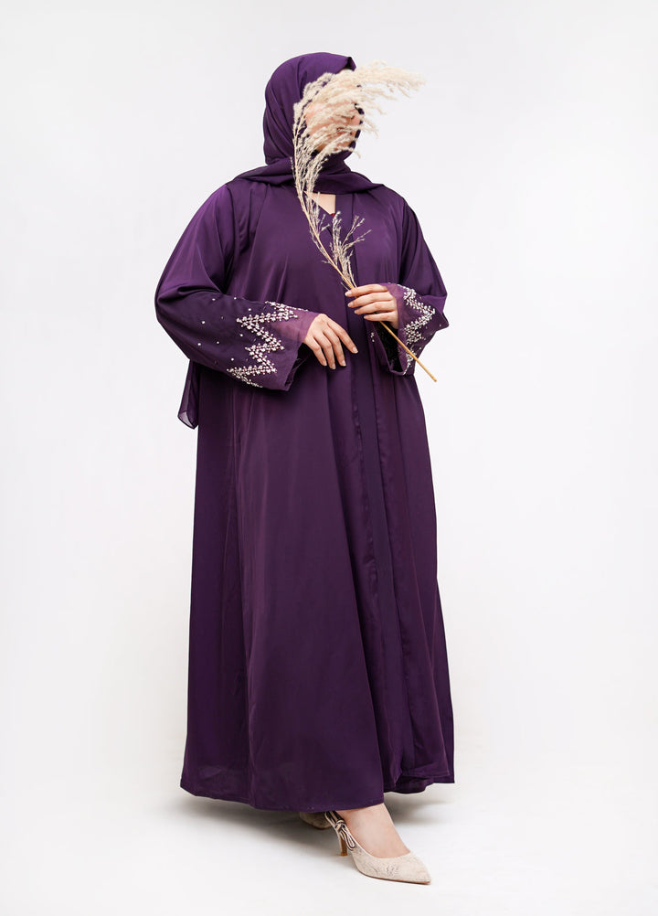 Esmira by Clarity Glam Women RTW Hand work Nada 2 Piece Abaya with Scarf Casual Collection