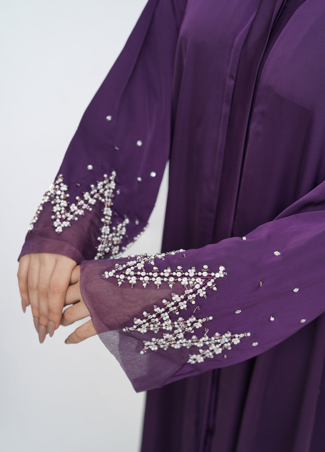 Esmira by Clarity Glam Women RTW Hand work Nada 2 Piece Abaya with Scarf Casual Collection