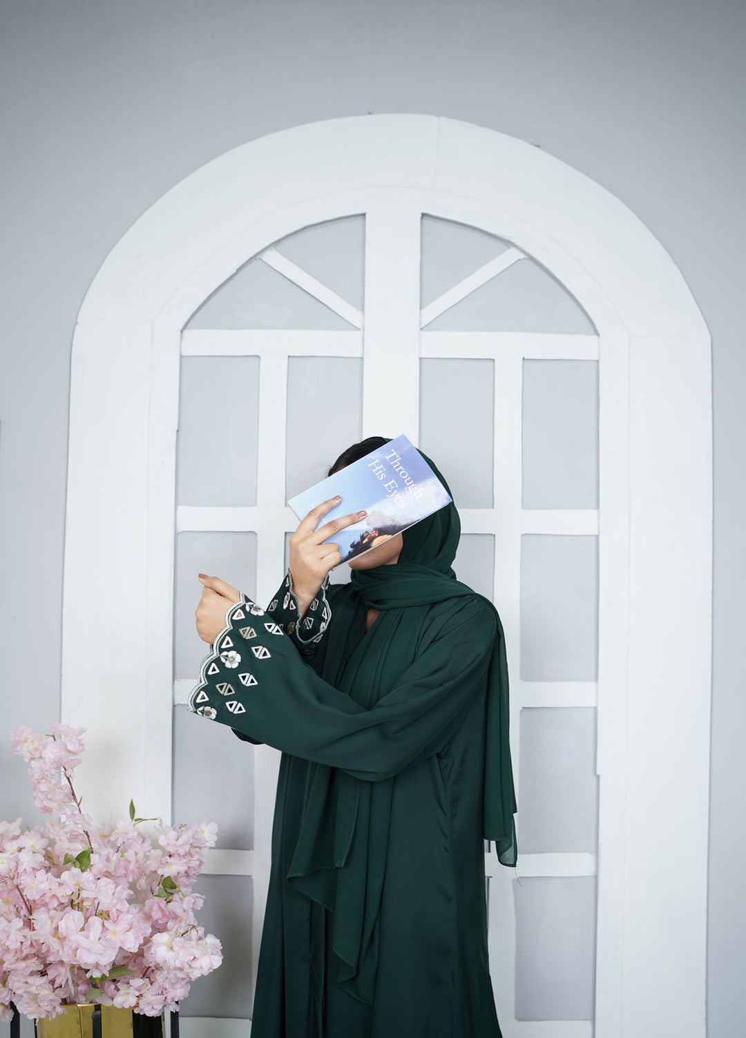 Esmira by Clarity Glam Women RTW Embroidered Nada 2 Piece Aura Abaya with Scarf Casual Collection
