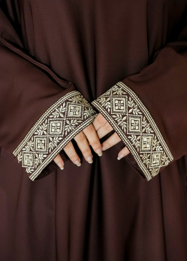 Esmira by Clarity Glam Women RTW Embroidered Nada 2 Piece Elegance Abaya with Scarf Casual Collection