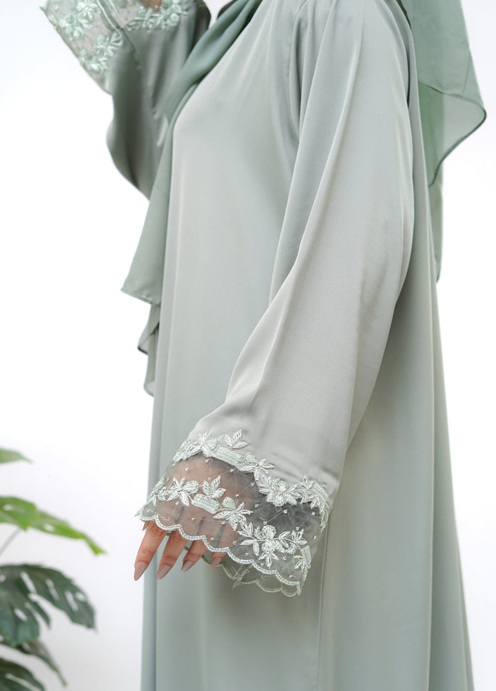Esmira by Clarity Glam Women RTW Hand work Zoom 2 Piece Marvella Abaya with Scarf Casual Collection