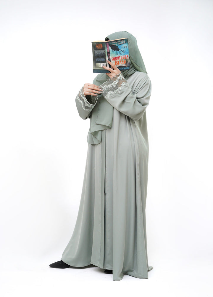 Esmira by Clarity Glam Women RTW Hand work Zoom 2 Piece Marvella Abaya with Scarf Casual Collection