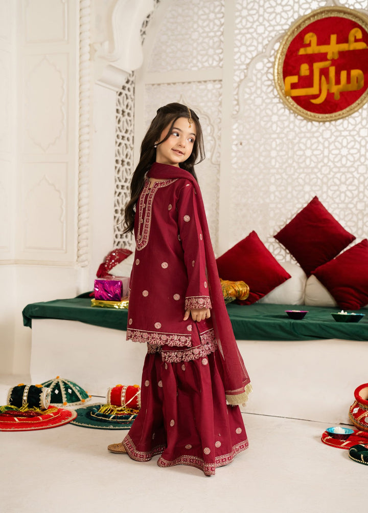 Mini Mefil by Pashmire RTW Embroidered Silk 3 Piece Suit Mehre Nisa Festive Collection