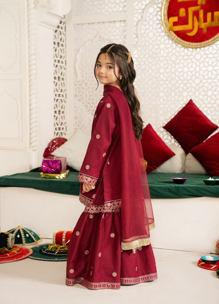 Mini Mefil by Pashmire RTW Embroidered Silk 3 Piece Suit Mehre Nisa Festive Collection