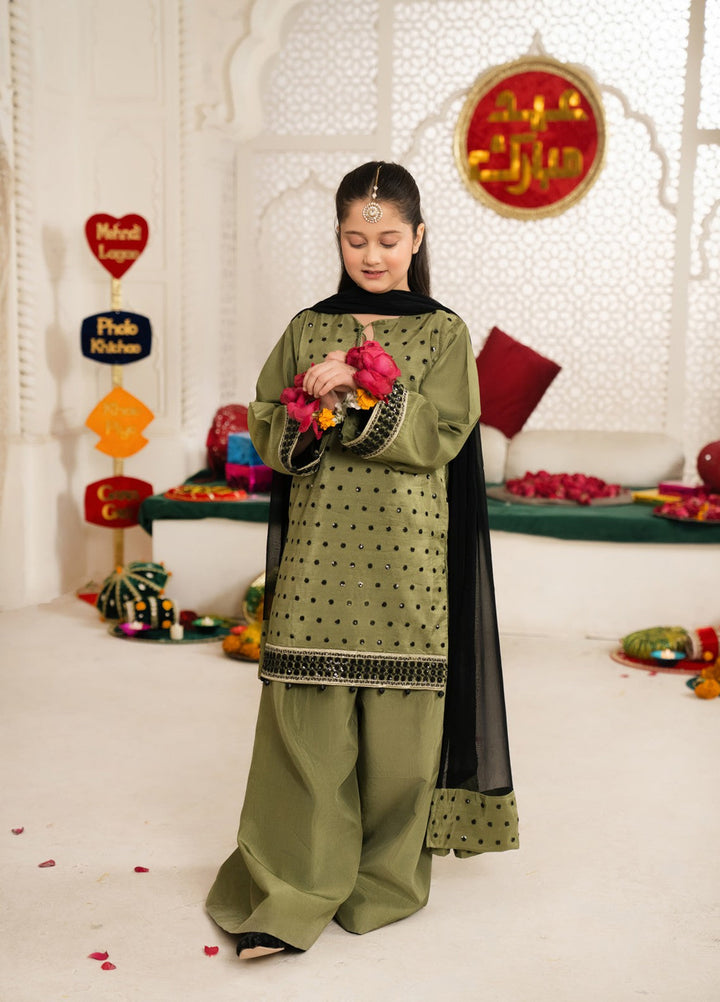 Mini Mefil by Pashmire RTW Embroidered Silk 3 Piece Suit Mehak Festive Collection