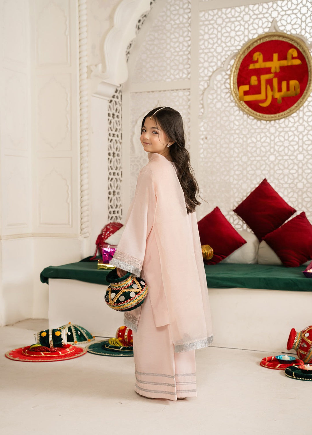Mini Mefil by Pashmire RTW Embroidered Silk 3 Piece Suit Roshni Festive Collection