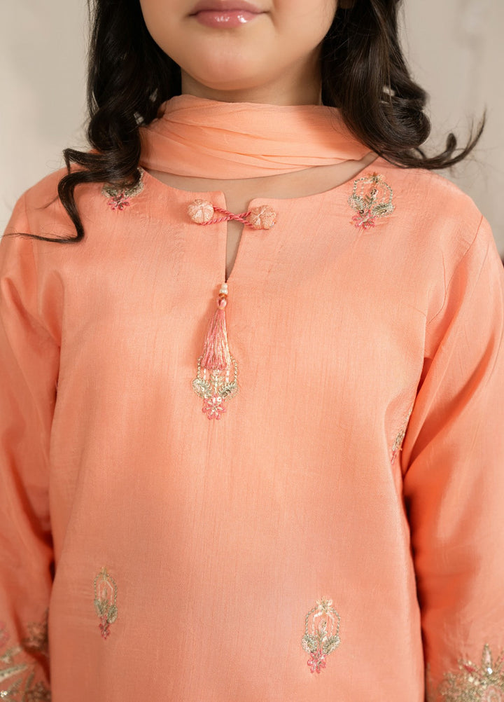 Mini Mefil by Pashmire RTW Embroidered Silk 3 Piece Suit Aabroo Festive Collection
