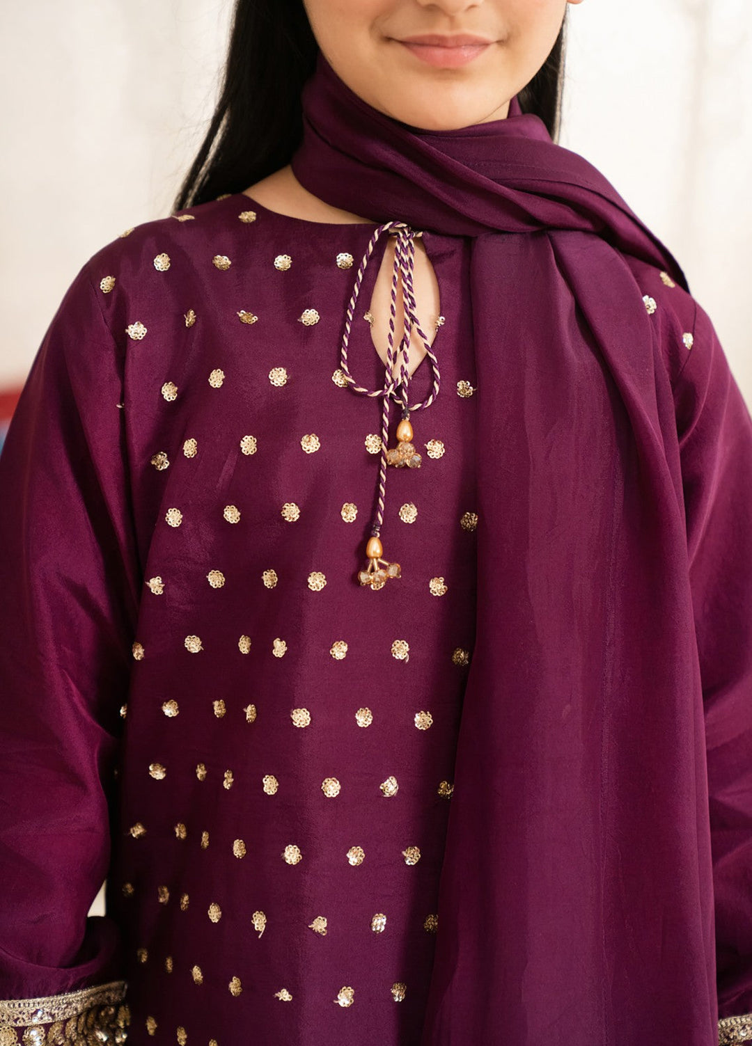 Mini Mefil by Pashmire RTW Embroidered Silk 3 Piece Suit Sukhi Festive Collection