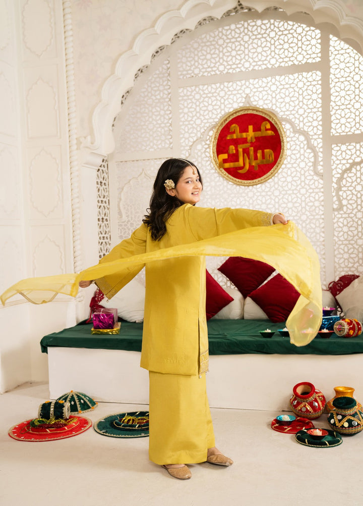 Mini Mefil by Pashmire RTW Embroidered Silk 3 Piece Suit Dhanak Festive Collection