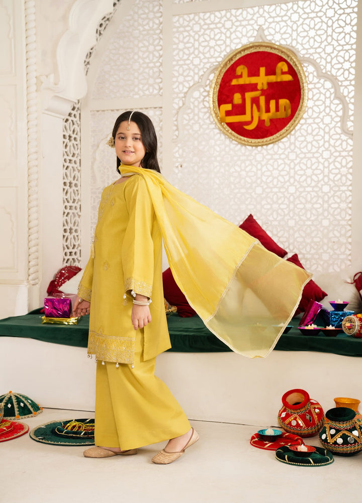 Mini Mefil by Pashmire RTW Embroidered Silk 3 Piece Suit Dhanak Festive Collection