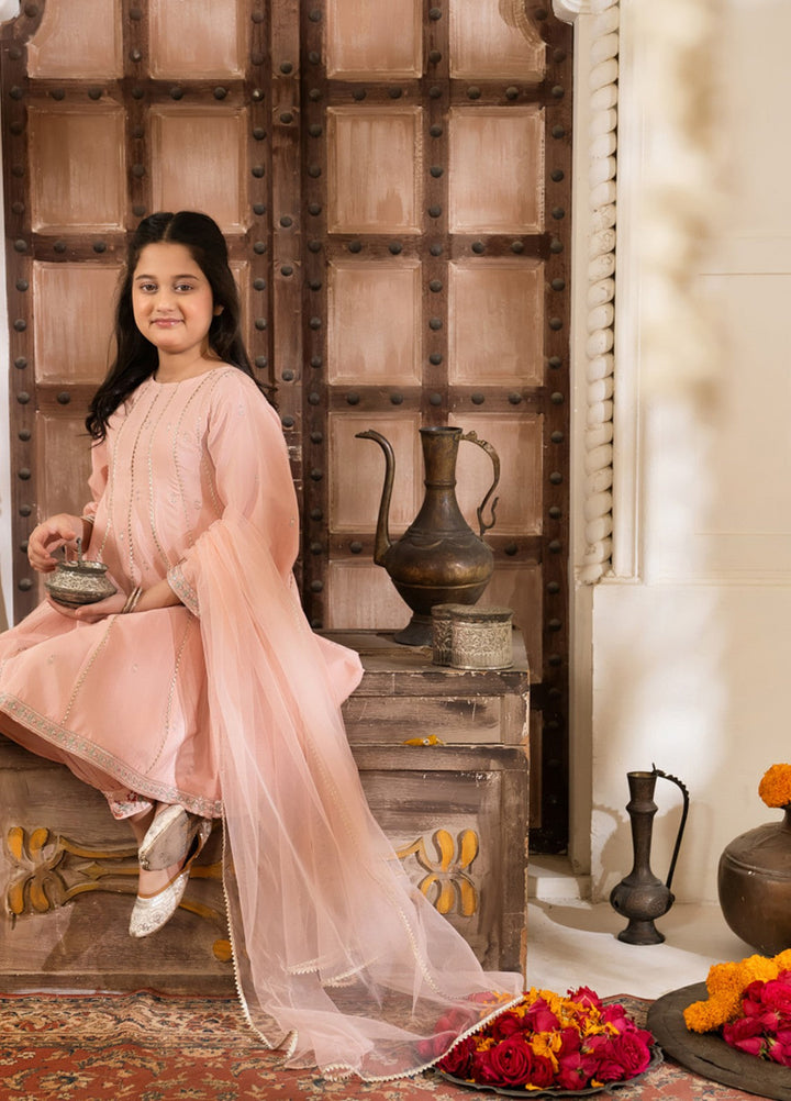 Mini Mefil by Pashmire RTW Embroidered Silk 3 Piece Suit Dua Festive Collection