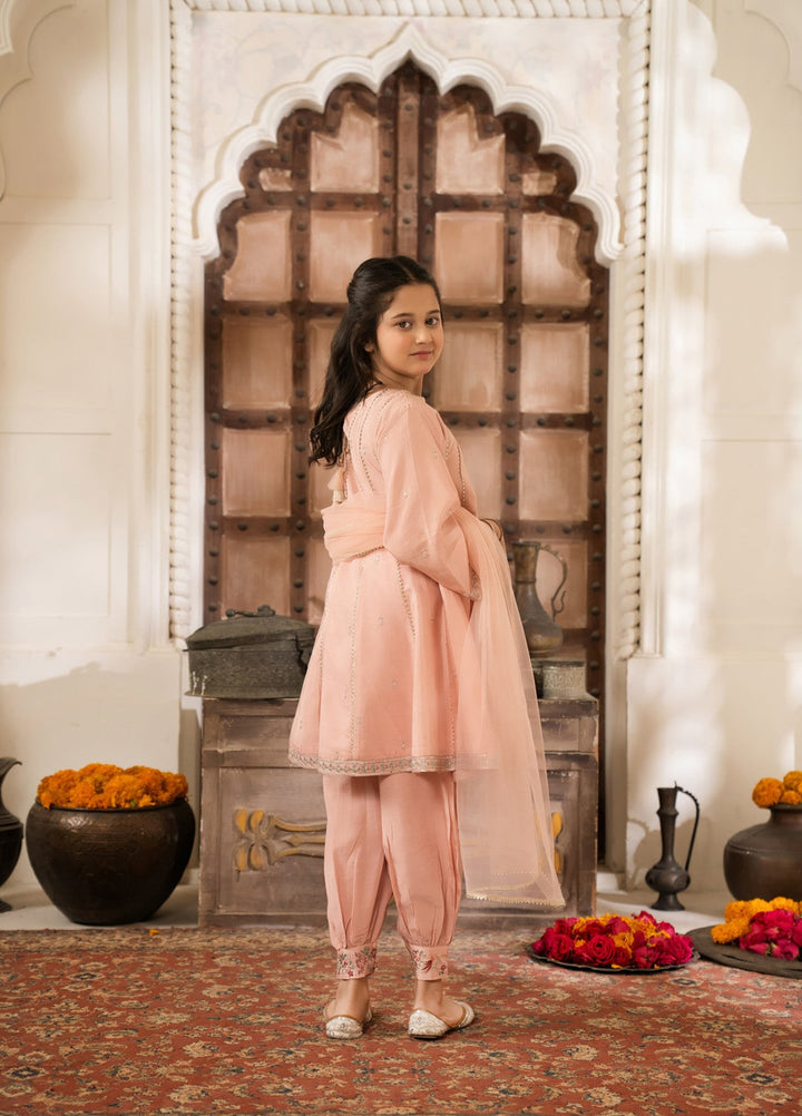 Mini Mefil by Pashmire RTW Embroidered Silk 3 Piece Suit Dua Festive Collection