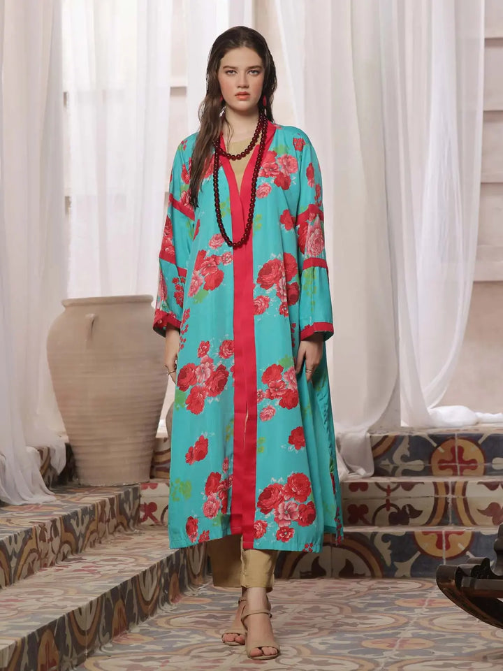Shrug by TNG Women RTW Printed Viscose Raw Silk 1 Piece Suit Bahar Casual Collection
