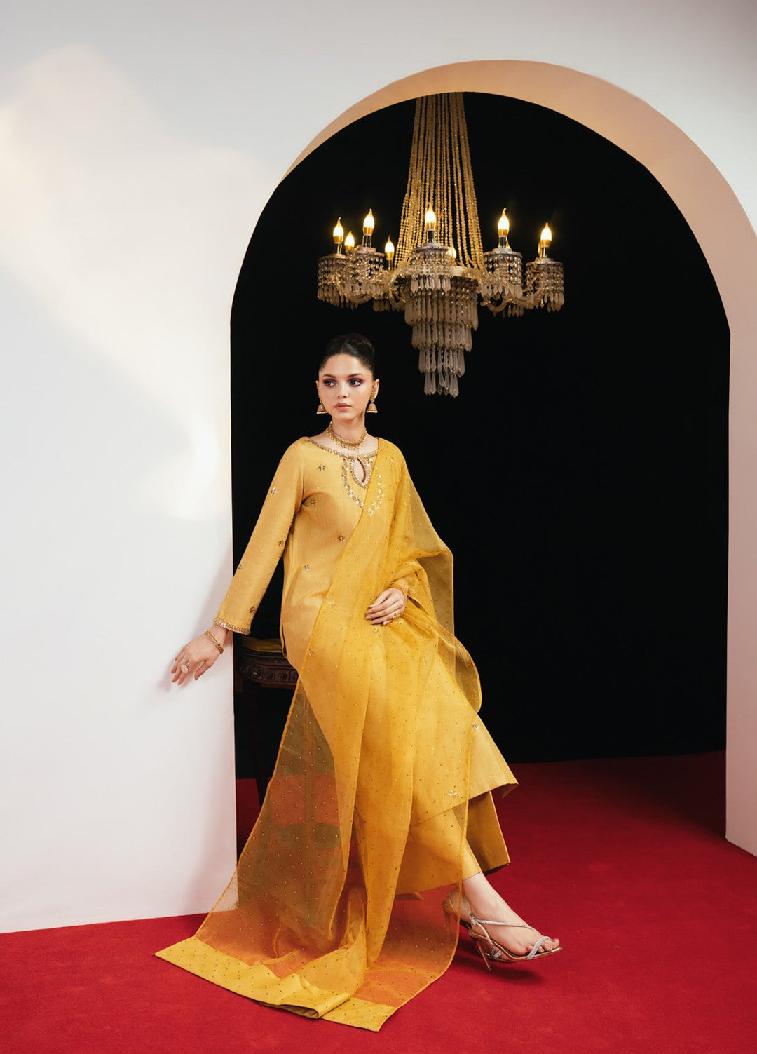 Jahanara by Pashmire Women RTW Embroidered Silk 3 Piece Suit Tabeer Wedding Collection