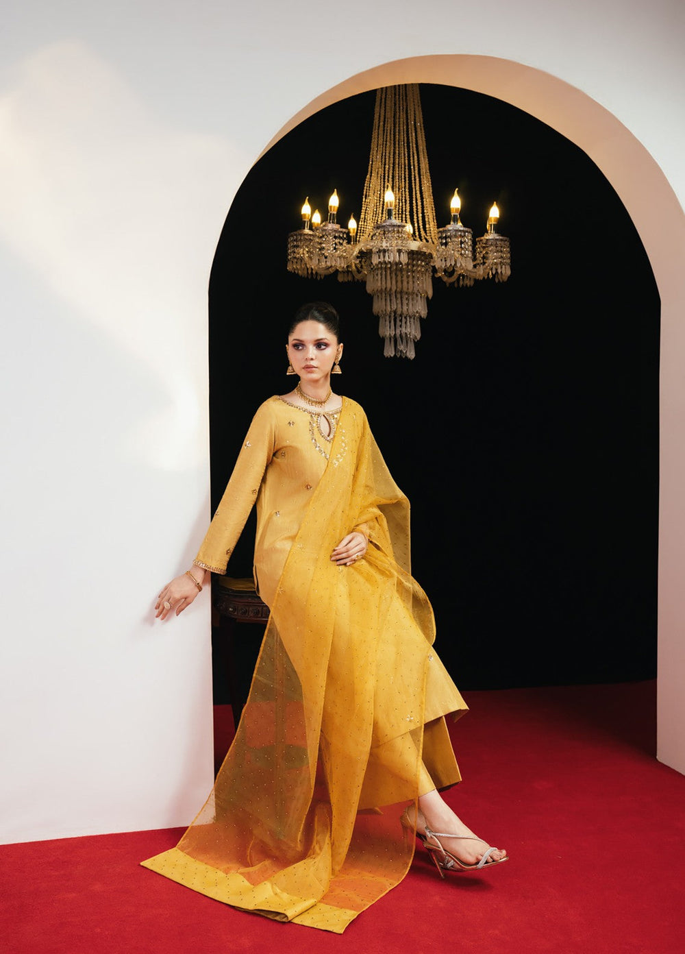 Jahanara by Pashmire Women RTW Embroidered Silk 3 Piece Suit Tabeer Wedding Collection