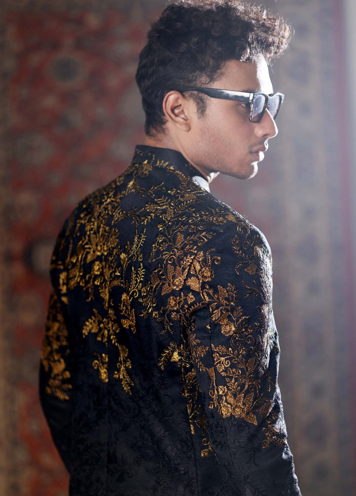Modest by Edge Republic Mens RTW Embroidered Blended Cotton 3 Piece Suit Coat ER 3017 Festive Collection