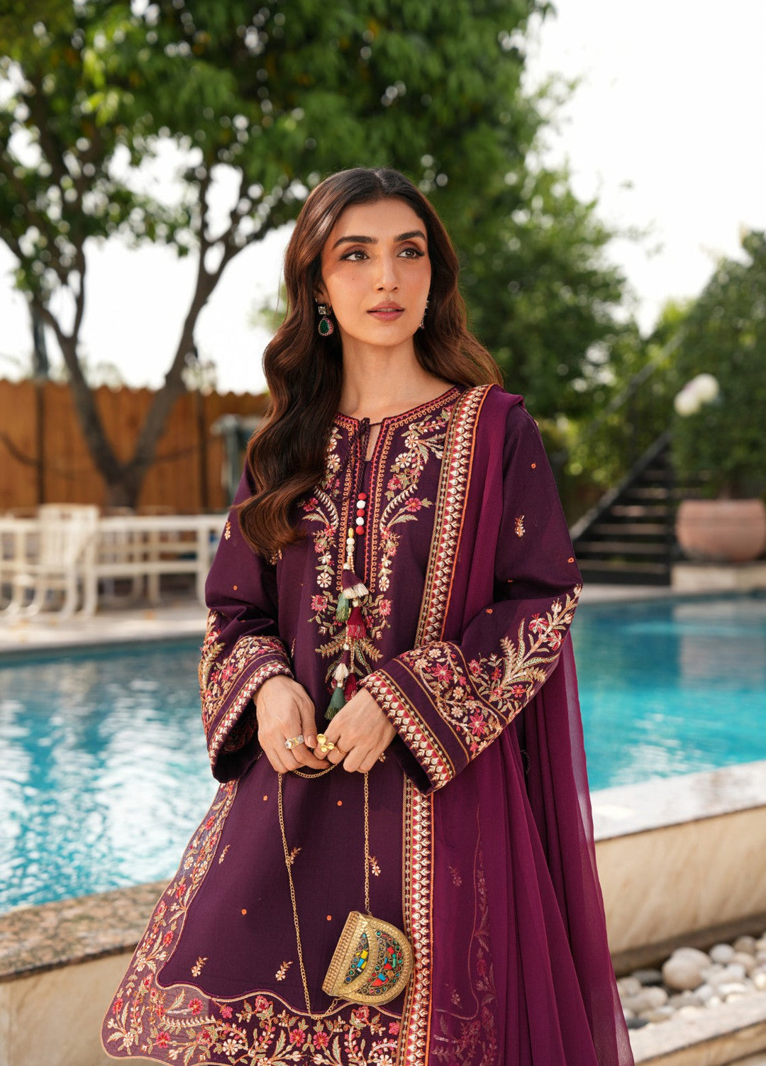 Mehrang by Pashmire RTW Embroidered Lawn Cotton 3 Piece Suit Rishal Casual Collection