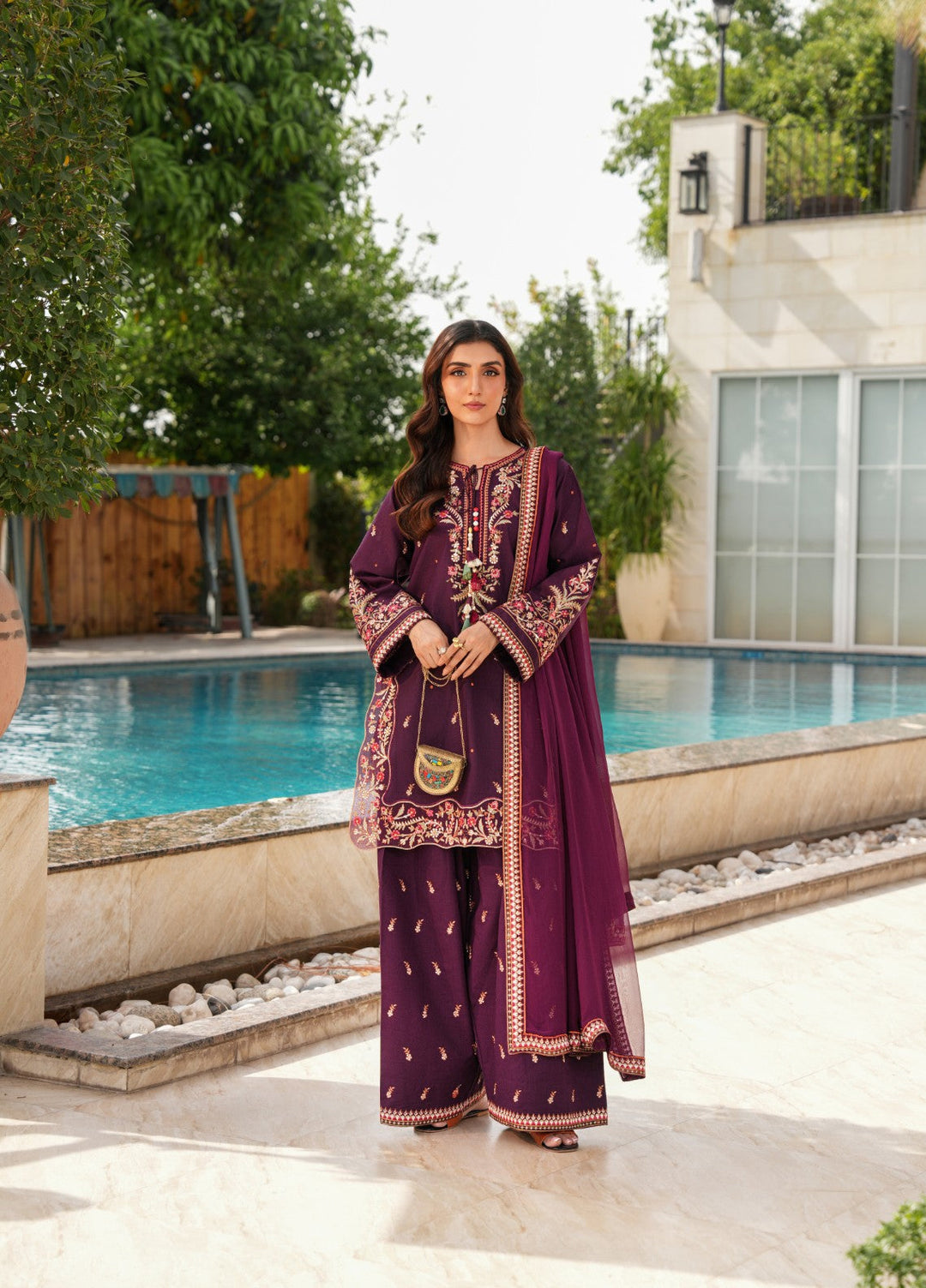 Mehrang by Pashmire RTW Embroidered Lawn Cotton 3 Piece Suit Rishal Casual Collection