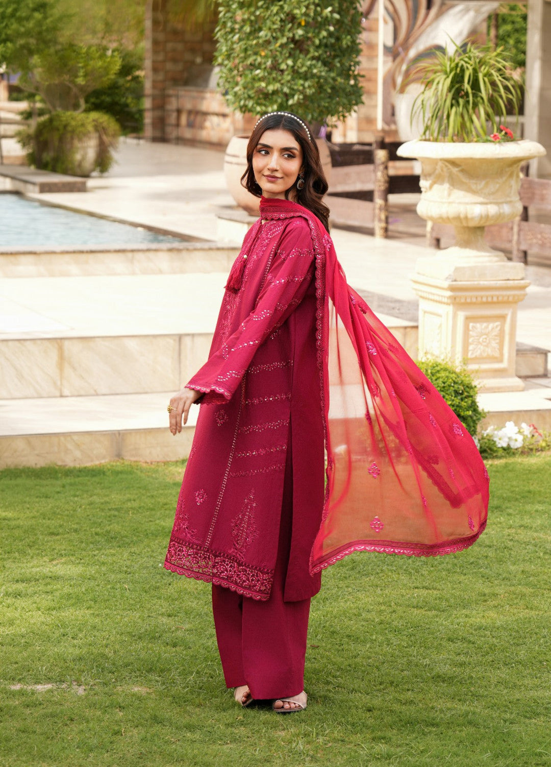 Mehrang by Pashmire RTW Embroidered Lawn Cotton 3 Piece Suit Shazmeen Casual Collection