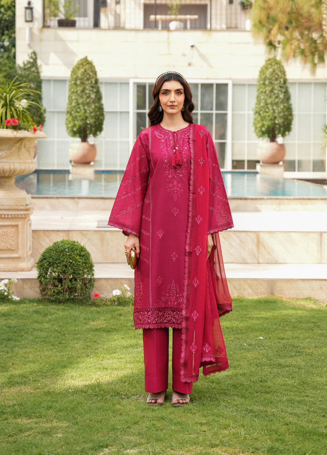 Mehrang by Pashmire RTW Embroidered Lawn Cotton 3 Piece Suit Shazmeen Casual Collection