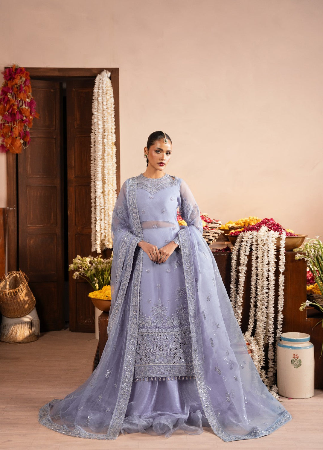 Push Pawan by Zarizaa Unstitched Embroidered Organza 3 Piece Suit ROOHI Wedding Collection
