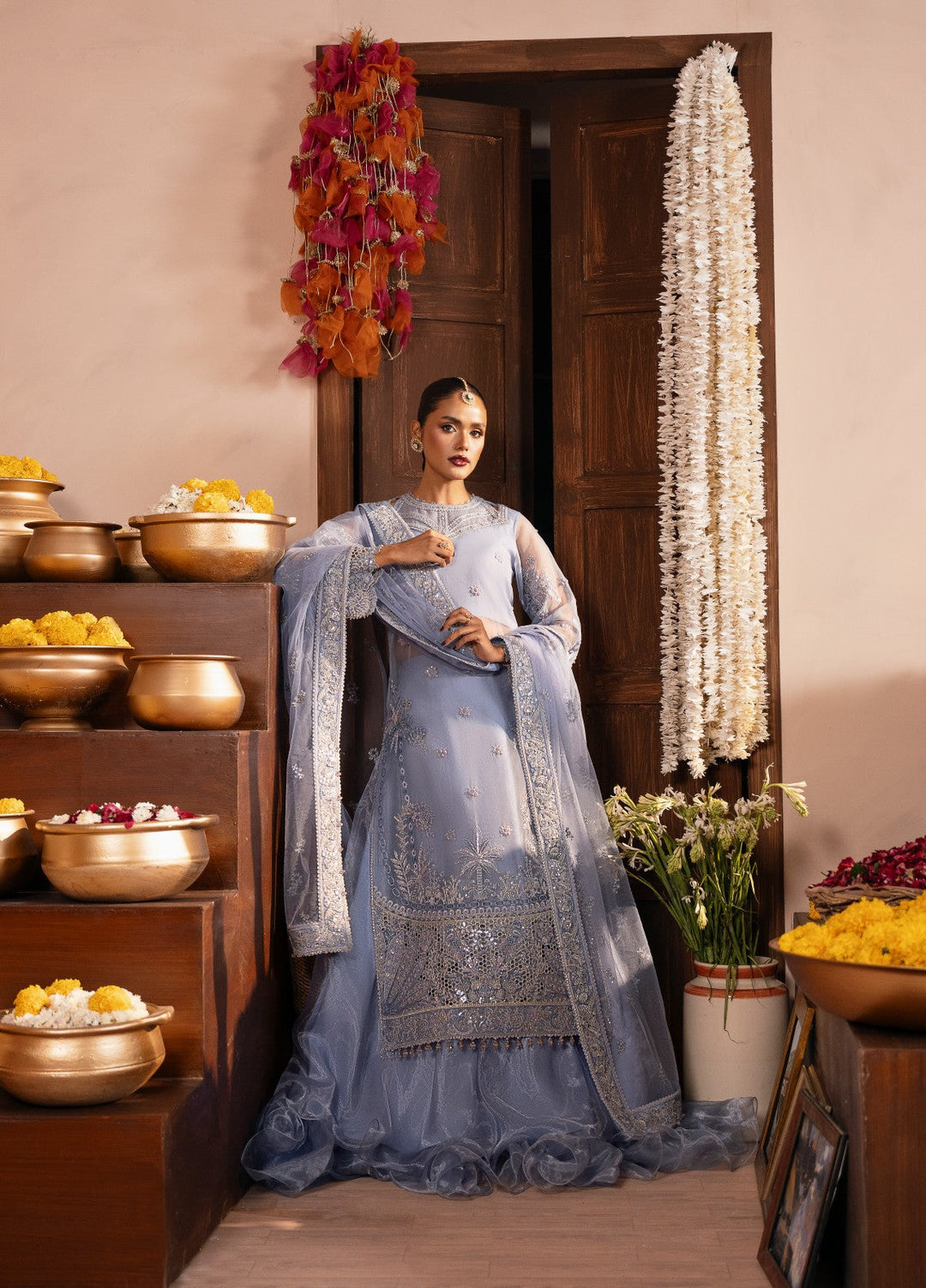 Push Pawan by Zarizaa Unstitched Embroidered Organza 3 Piece Suit ROOHI Wedding Collection