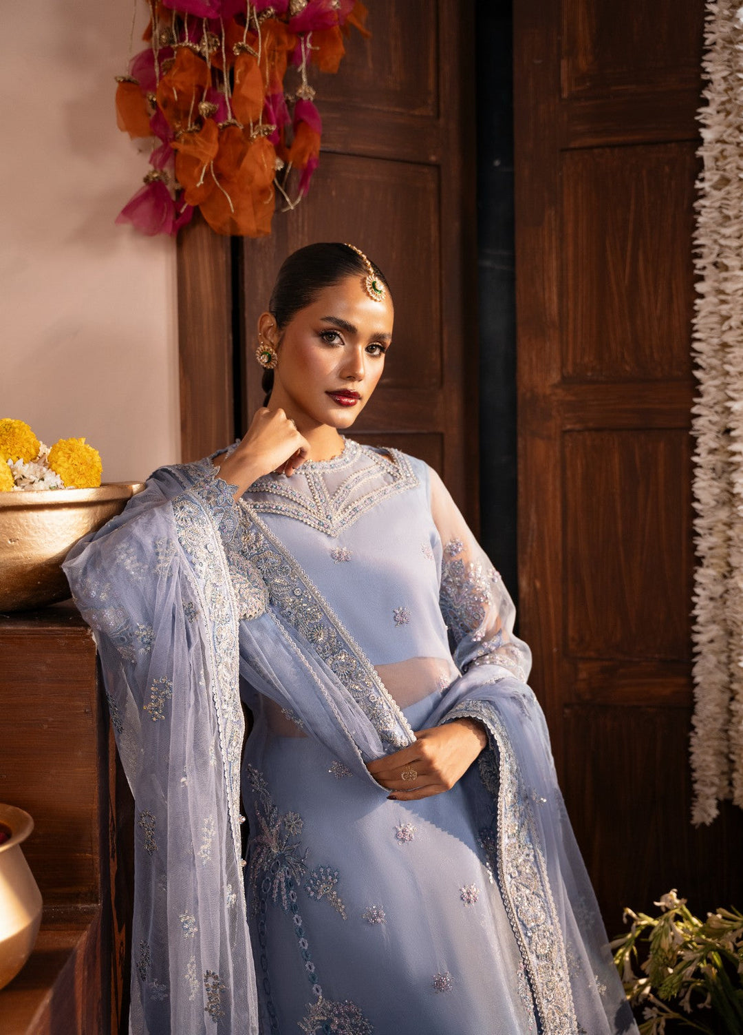 Push Pawan by Zarizaa Unstitched Embroidered Organza 3 Piece Suit ROOHI Wedding Collection