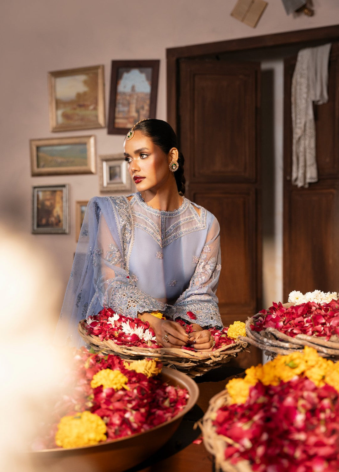 Push Pawan by Zarizaa Unstitched Embroidered Organza 3 Piece Suit ROOHI Wedding Collection