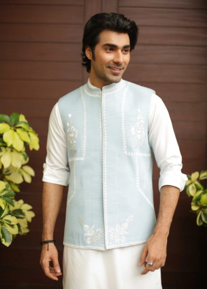 Luxe Waistcoat by Edge Republic Mens RTW Embroidered Wash N Wear 2 Piece Suit ER WC 2008 Festive Collection