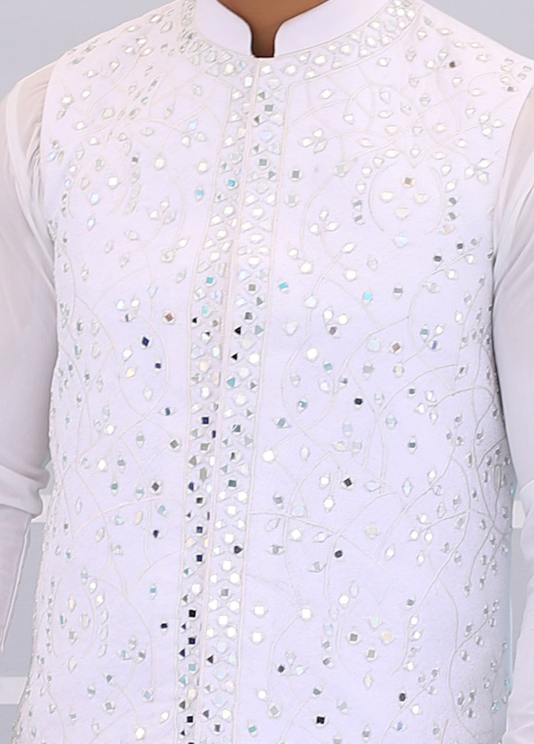 Luxe Waistcoat by Edge Republic Mens RTW Embroidered Wash N Wear 2 Piece Suit ER WC 1094 Festive Collection