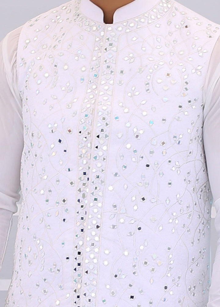 Luxe Waistcoat by Edge Republic Mens RTW Embroidered Wash N Wear 2 Piece Suit ER WC 1094 Festive Collection
